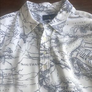 Ralph Lauren White Map Print Men's Shirt